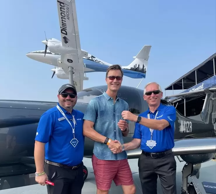 DIAMOND AIRCRAFT AND PREMIER AIRCRAFT SALES CELEBRATE  FAA CERTIFICATION AND THE FIRST U.S. CUSTOMER DELIVERY OF THE REVOLUTIONARY DIAMOND DA50 RG AT OSHKOSH, AIRVENTURE 2023
